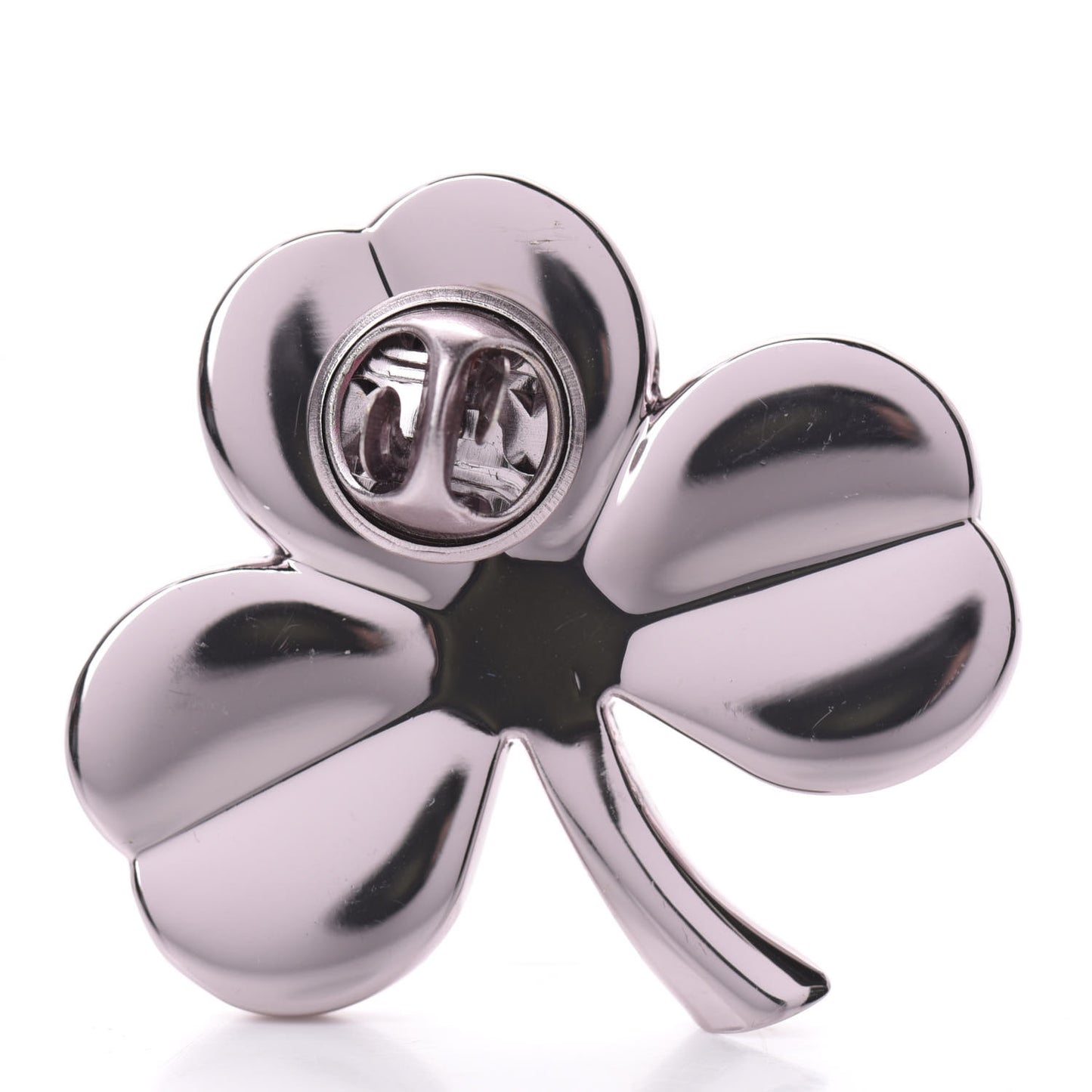 Metal CC Clover Pin Pink