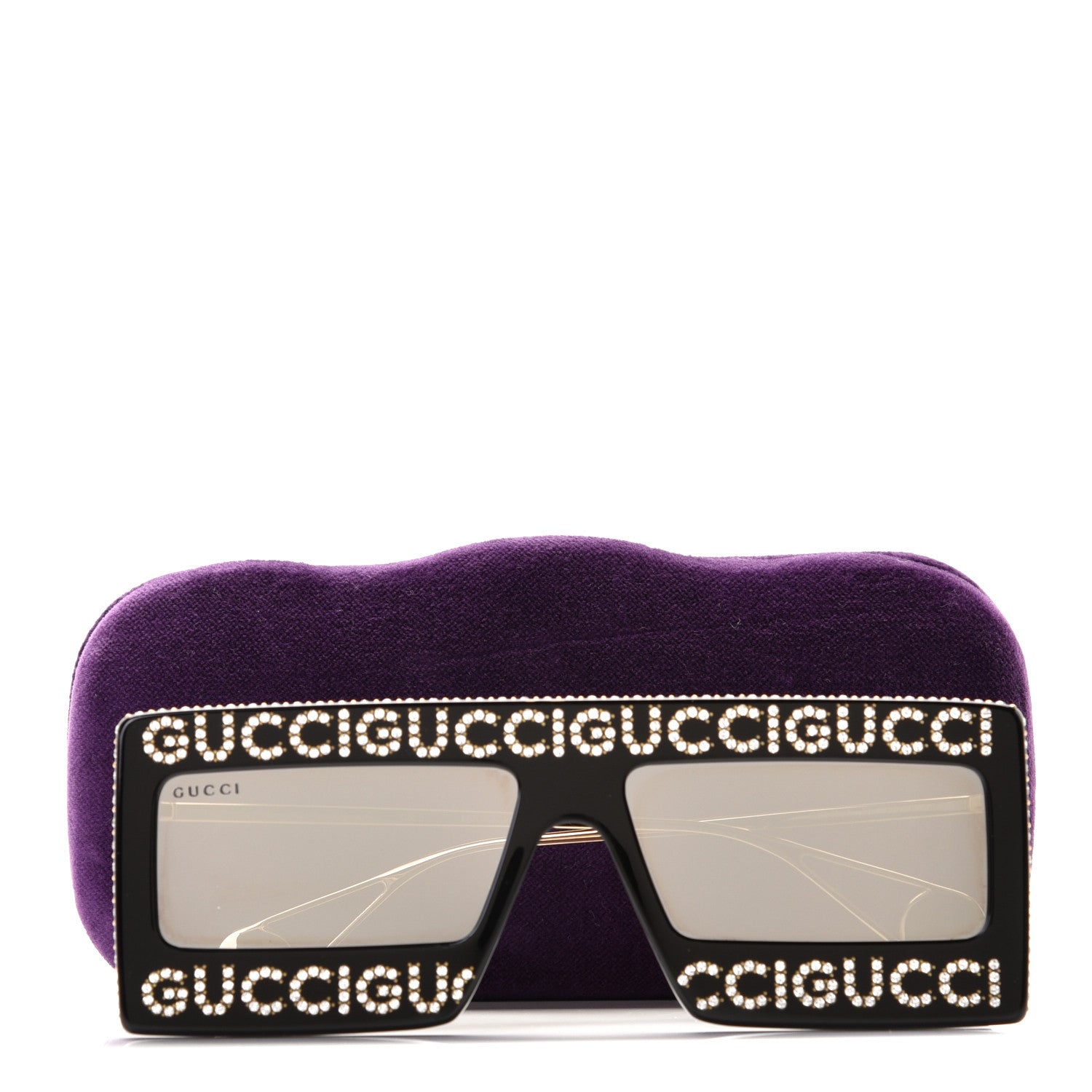 Gucci Acetate Crystal Mask-Frame Sunglasses GG0431S Black 8 of 8