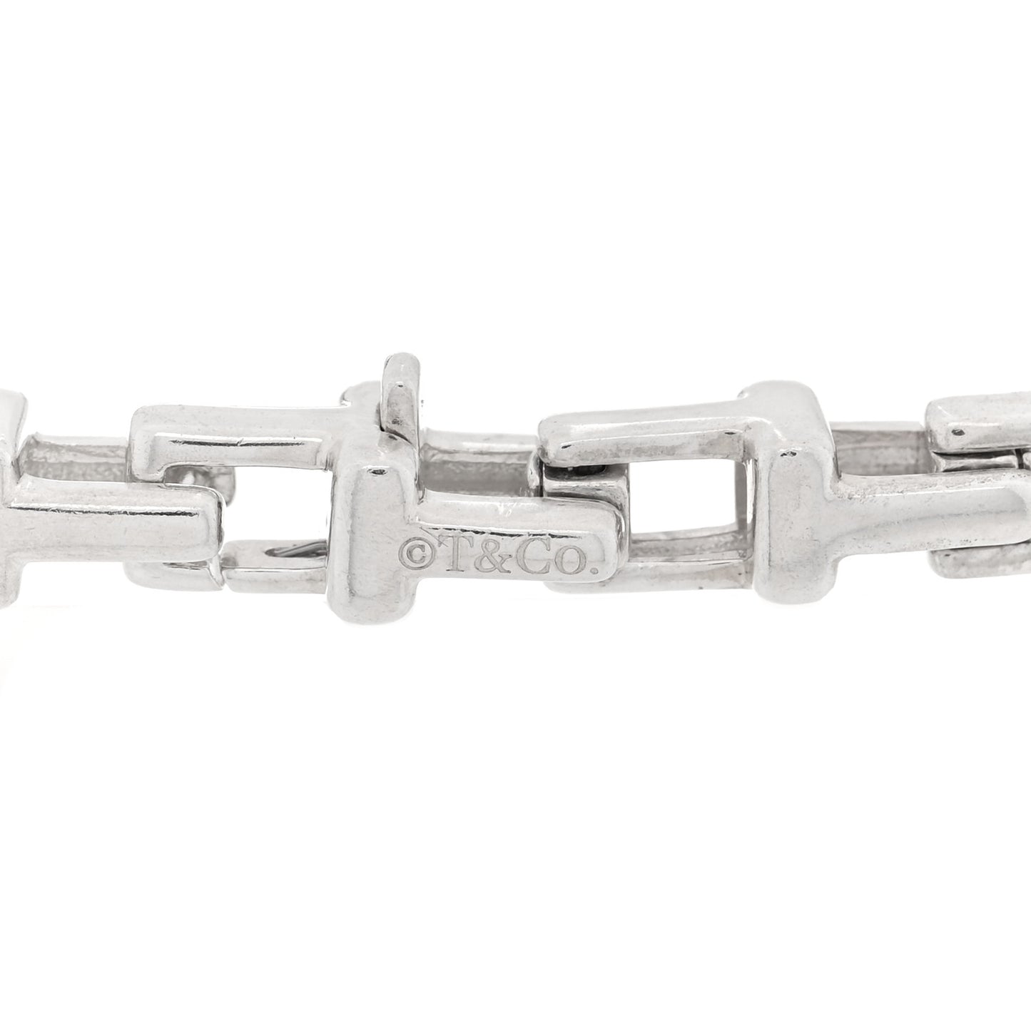 Sterling Silver T Link Chain Bracelet