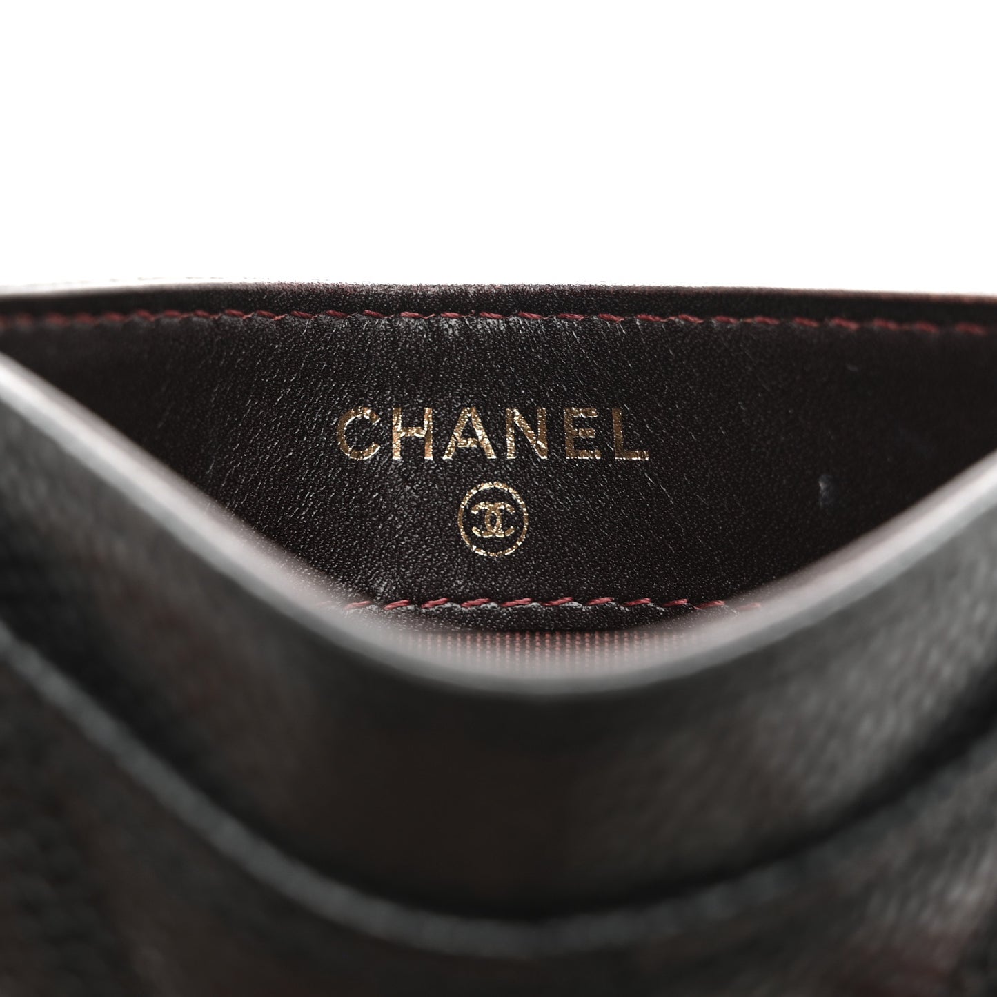 Caviar Quilted Card Holder Black