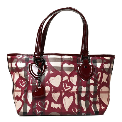 Burberry Nova Check Heart Tote Red 1 of 13
