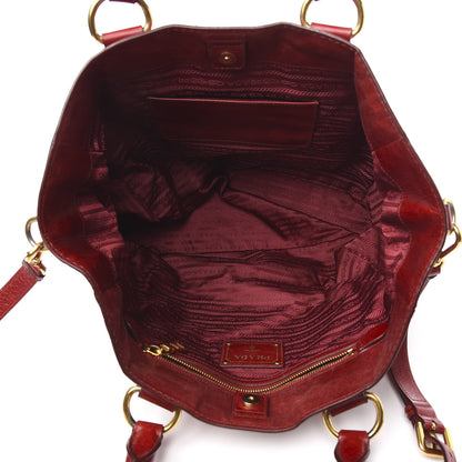 Prada Vitello Shine Tote Rubino 6 of 11