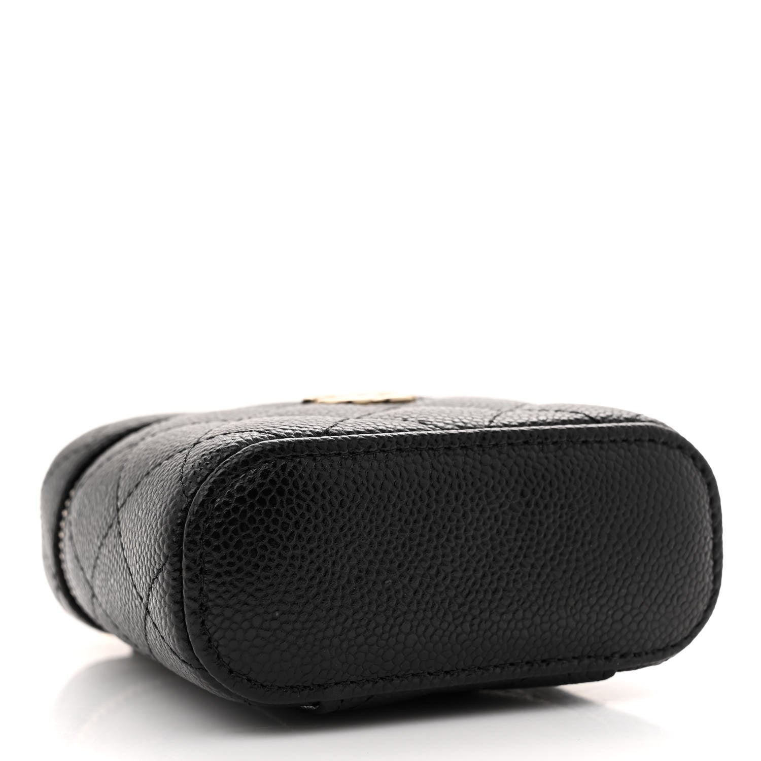 Chanel Caviar Quilted Small Handle With Care Vanity Case With Chain Black 4 of 10