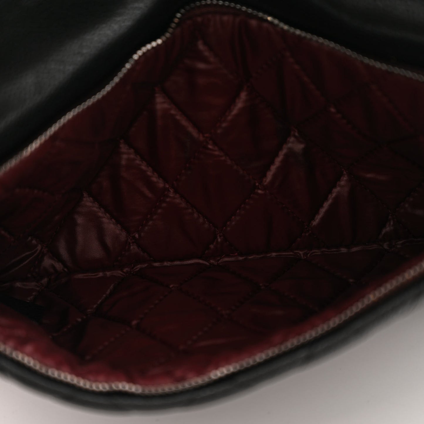 Caviar Quilted CC Beauty Clutch Black