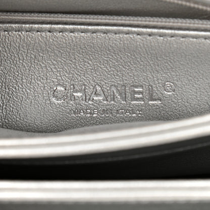 Chanel Metallic Lambskin Quilted Small Trendy CC Flap Dual Handle Bag Silver 6 of 11