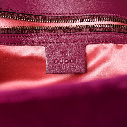 Gucci Velvet Matelasse Medium GG Marmont Shoulder Bag Fuchsia Violet Cyclamen 6 of 13