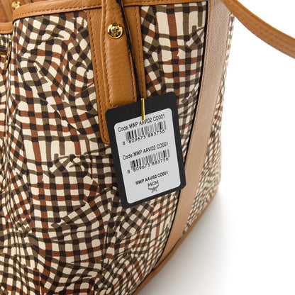 MCM Visetos Medium Liz Reversible Shopper Tote Cognac 17 of 17