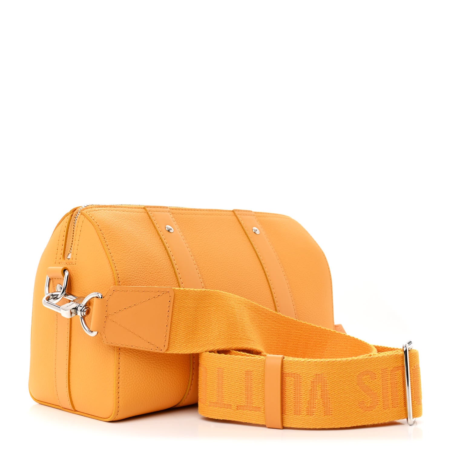 Louis Vuitton Grained Calfskin Aerogram City Keepall Safran Yellow 3 of 9