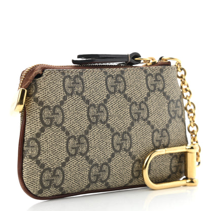 Gucci GG Supreme Monogram Key Case Beige Ebony Cuir 3 of 8