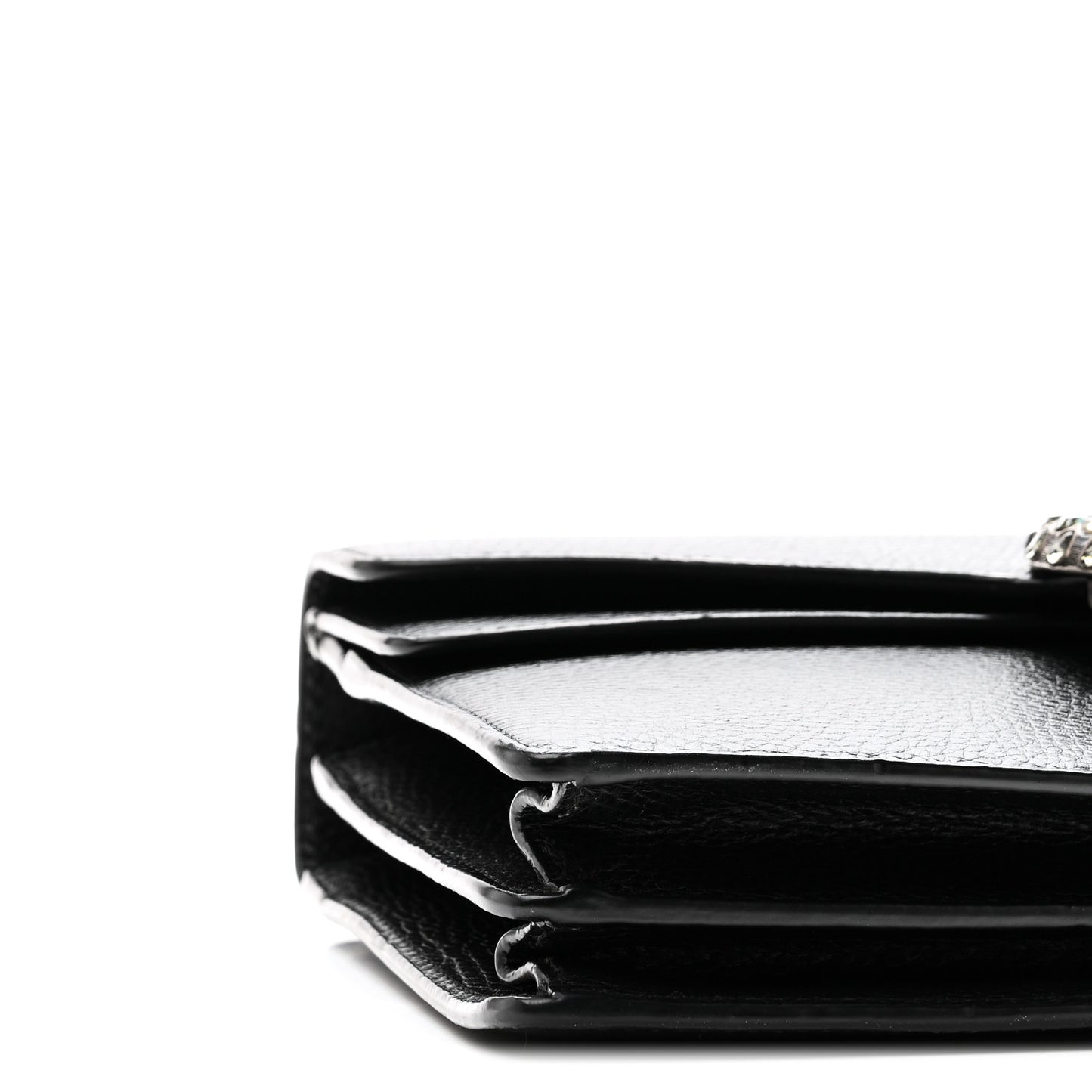 Pebbled Calfskin Small Dionysus Shoulder Bag Black