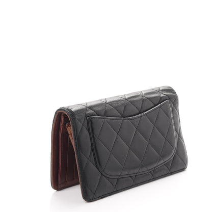 Chanel Lambskin Quilted Yen Wallet Black 3 of 12