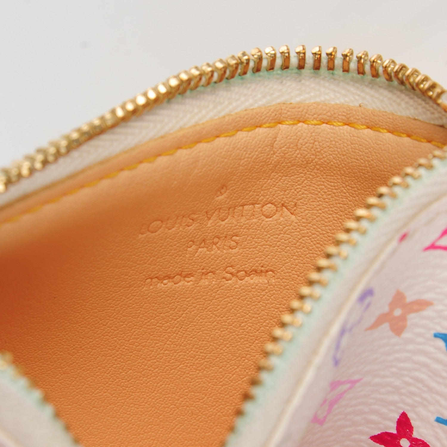 Louis Vuitton Monogram Multicolor Key Pouch White 5 of 7