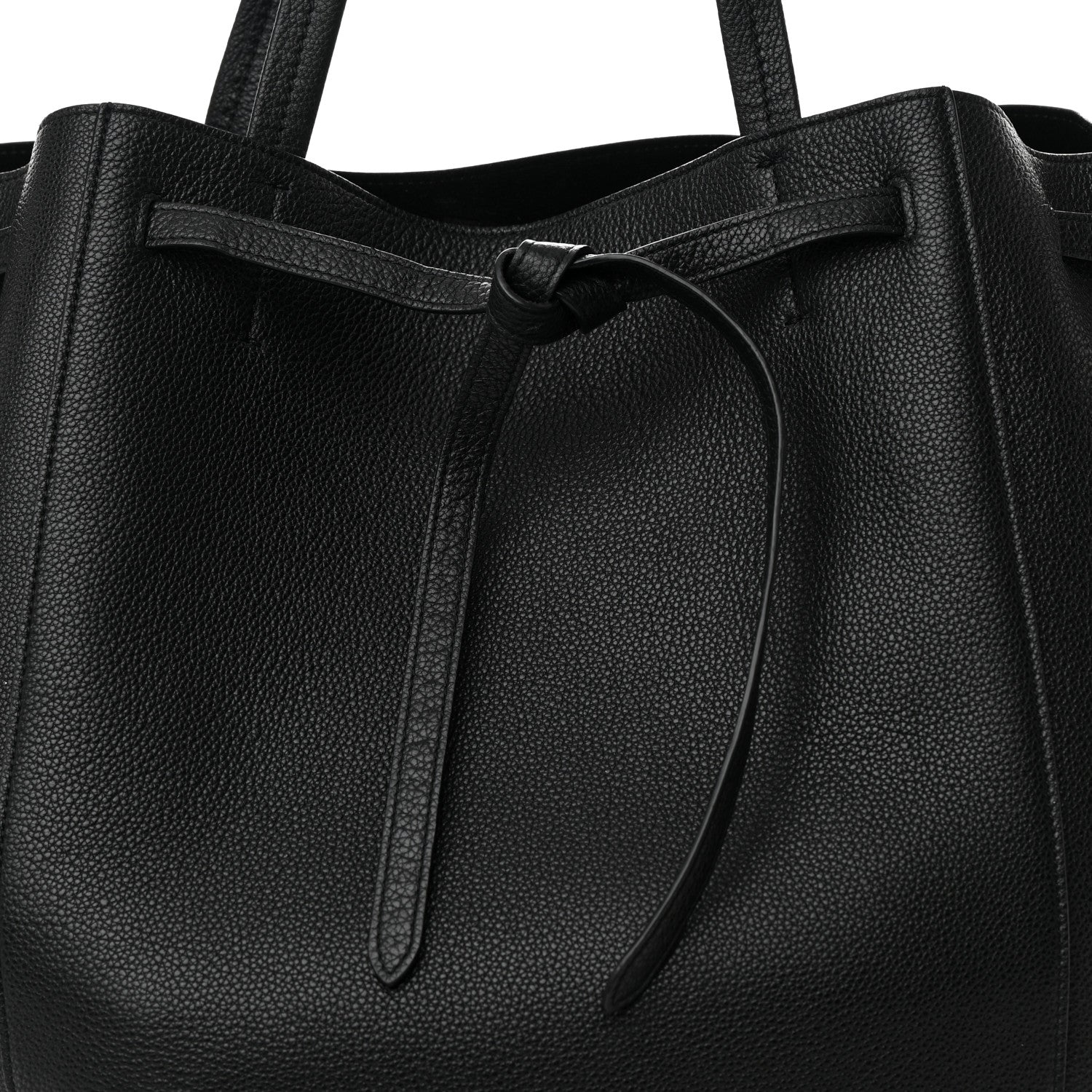 Celine Soft Grained Calfskin Medium Belt Cabas Phantom Black 8 of 11