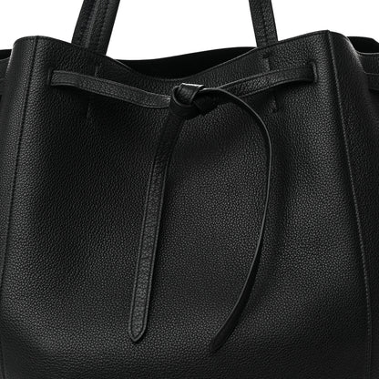 Celine Soft Grained Calfskin Medium Belt Cabas Phantom Black 8 of 11