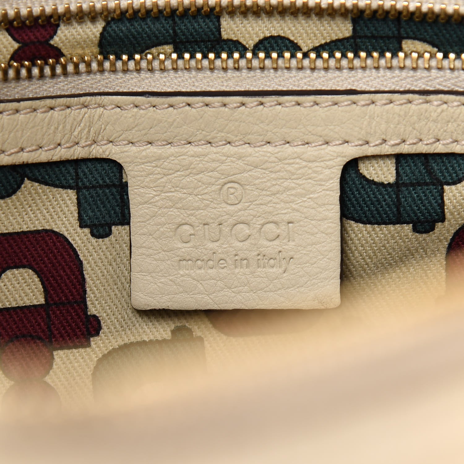 Gucci Pebbled Calfskin Guccissima Trim Medium Signoria Hobo Off White 6 of 11