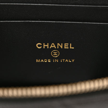 Chanel Caviar Quilted Top Handle Clutch With Chain Black 6 of 11
