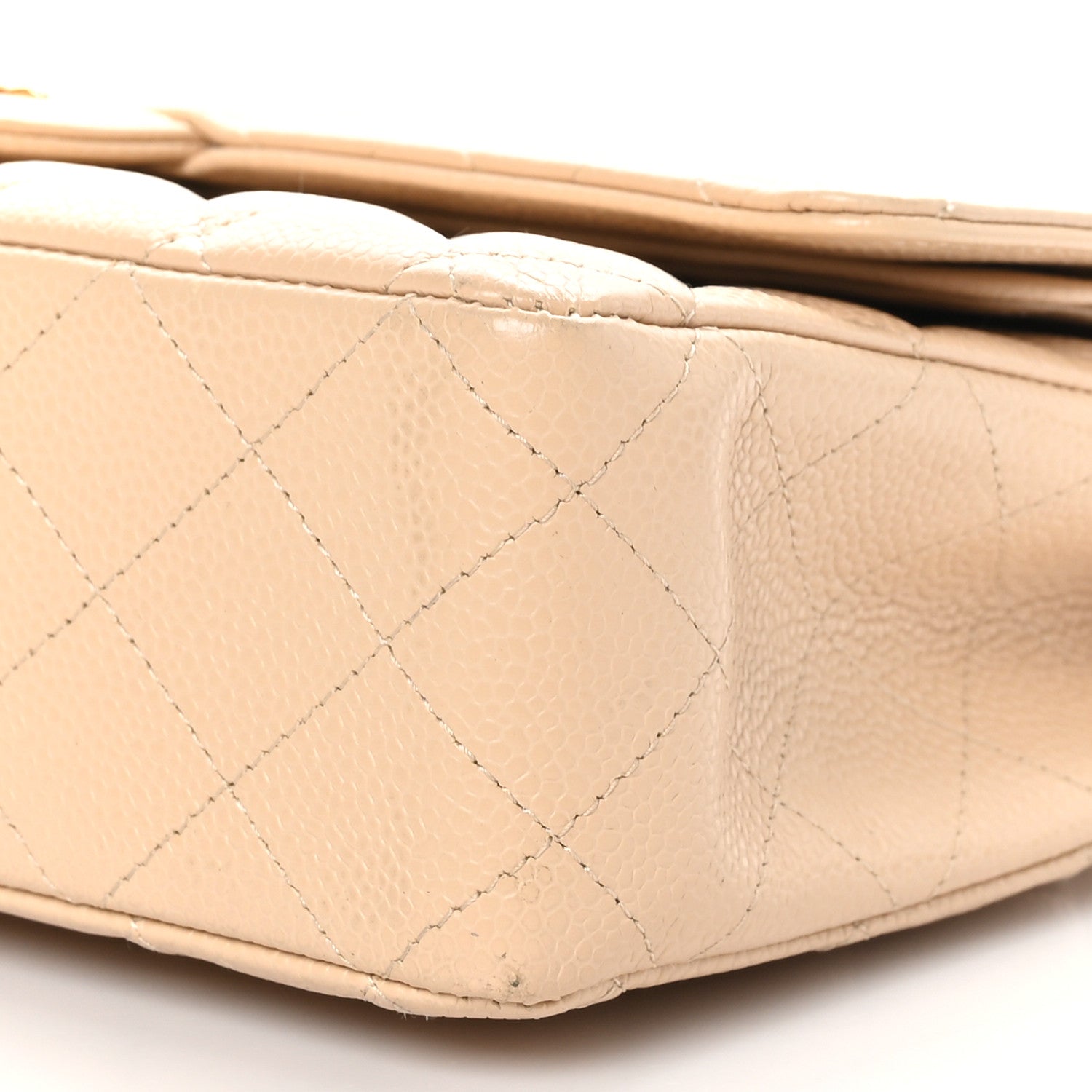 Chanel Caviar Quilted Medium Double Flap Beige 9 of 9