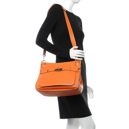Hermes Taurillon Clemence Eclat Jypsiere 34 Orange Moutarde 2 of 11