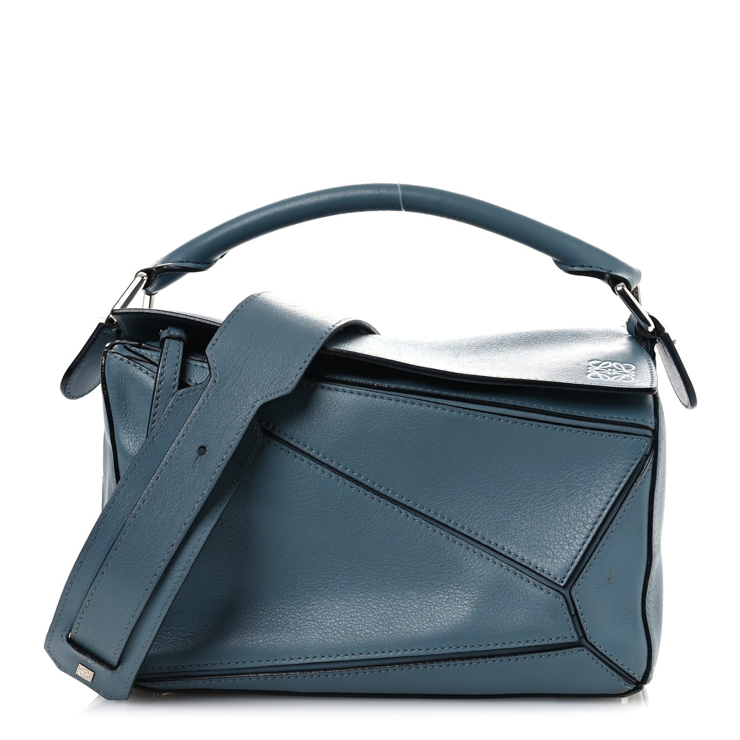 Calfskin Small Puzzle Bag Stone Blue