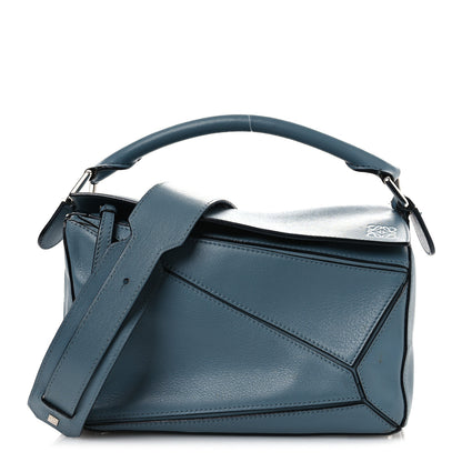 Loewe Calfskin Small Puzzle Bag Stone Blue 1 of 15