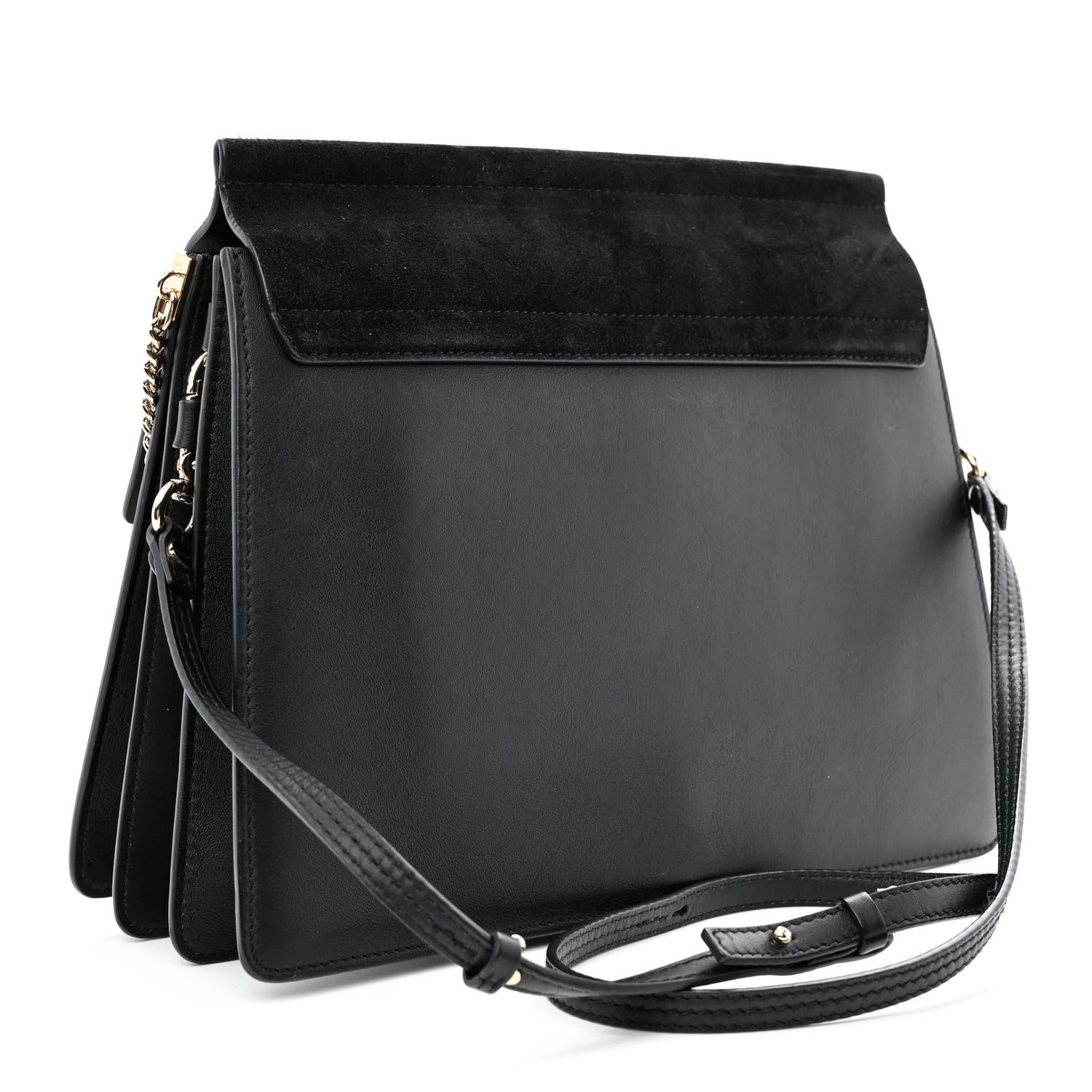 Chloe Suede Calfskin Medium Faye Shoulder Bag Black 3 of 15