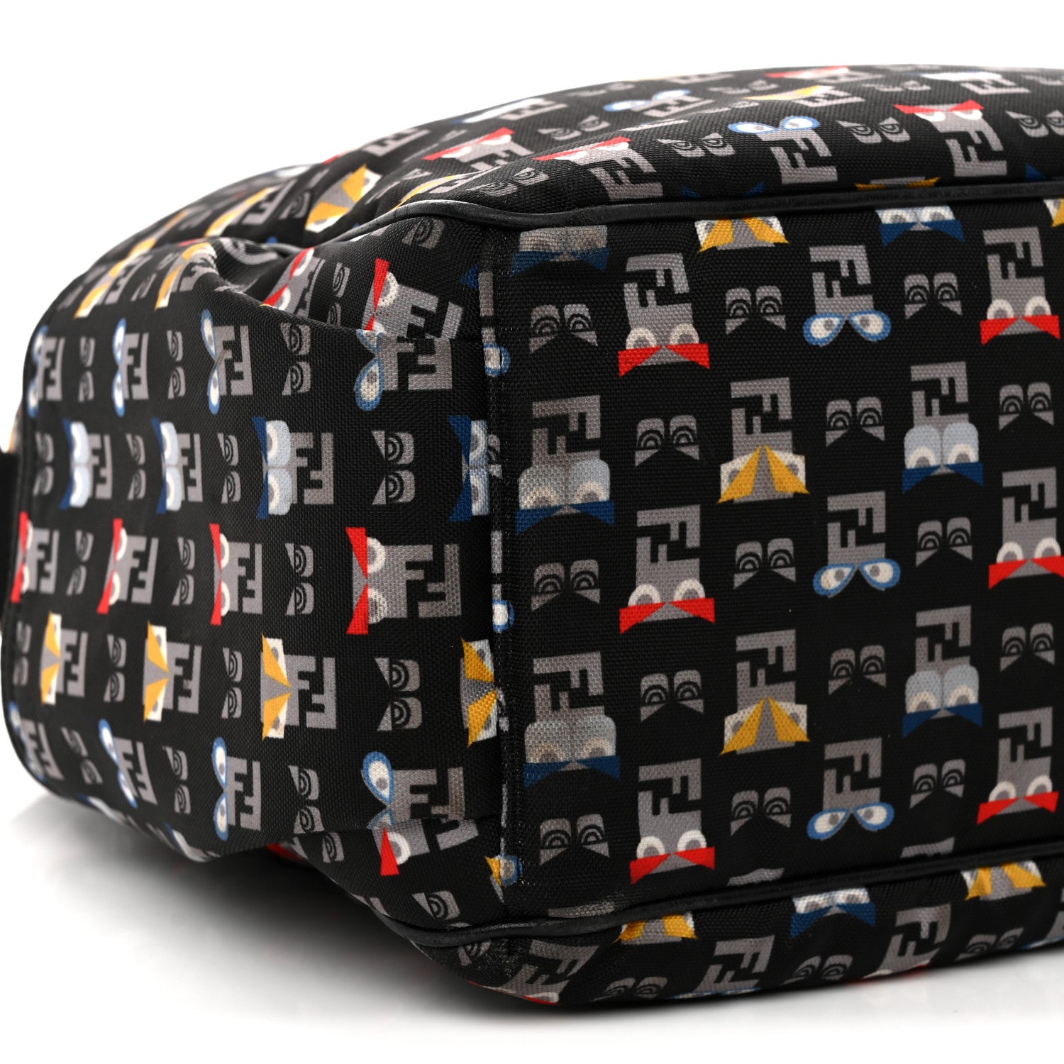 Fendi Nylon FF Monster Diaper Bag Black Multicolor 10 of 13