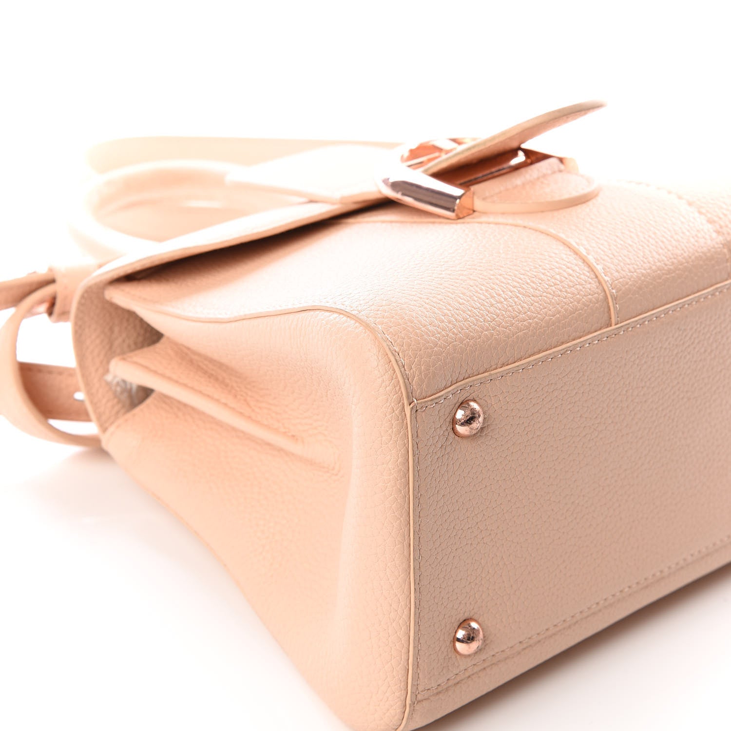 Delvaux Grained Calfskin Mini Brillant Satchel Nude 5 of 12