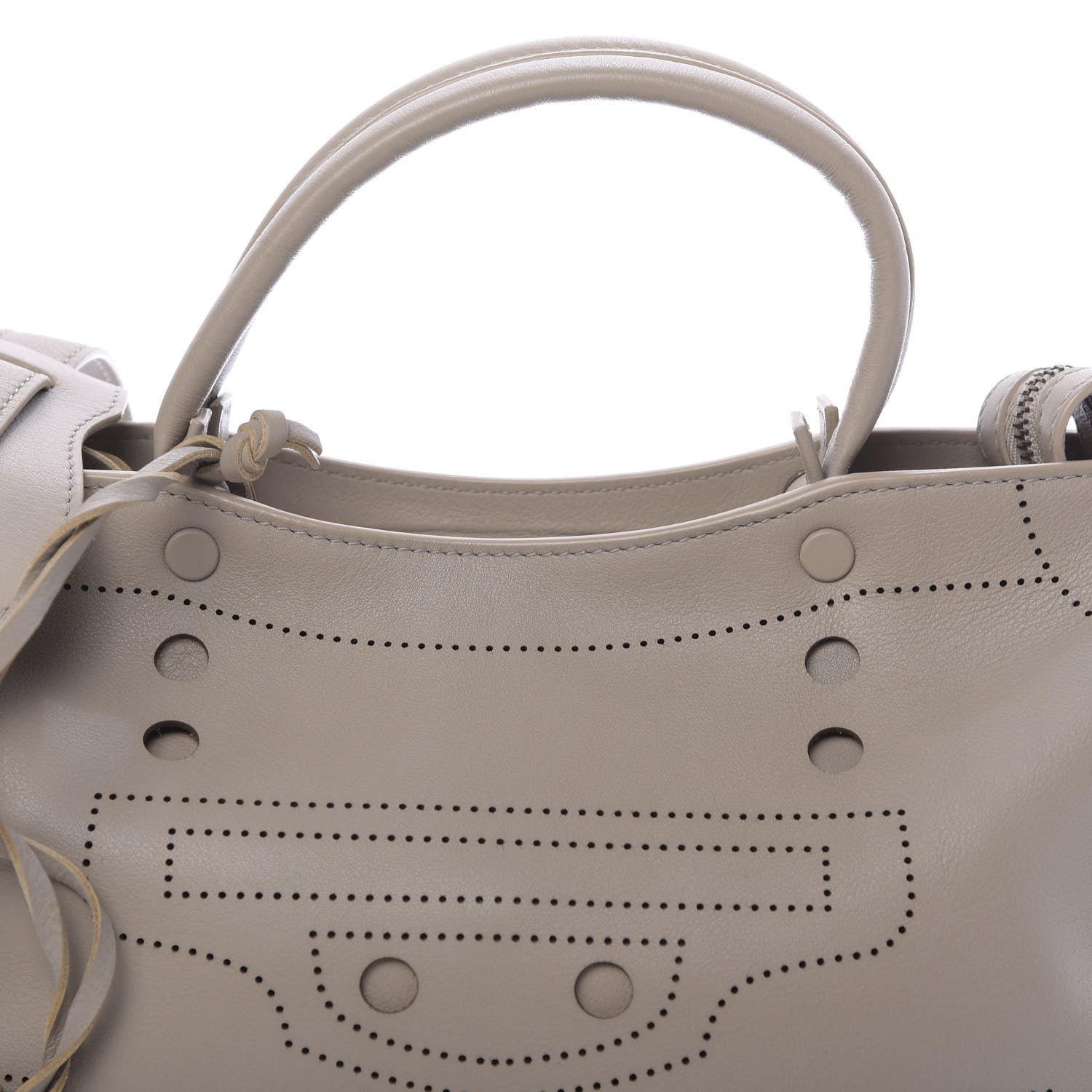 Balenciaga Veau Soyeux Perforated Blackout Hardware S City Gris Cendre 10 of 10