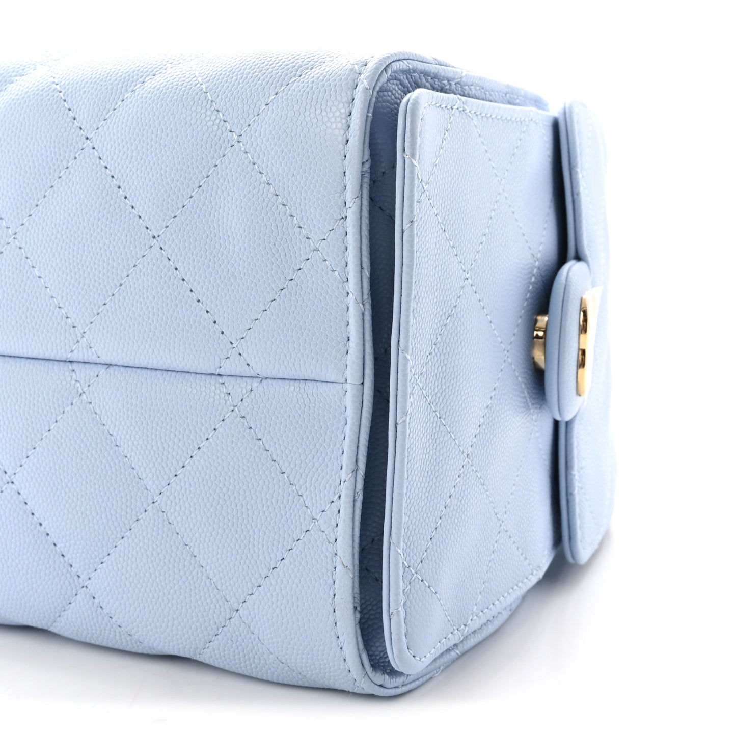 Caviar Quilted Small Chanel 25 Handbag Light Blue