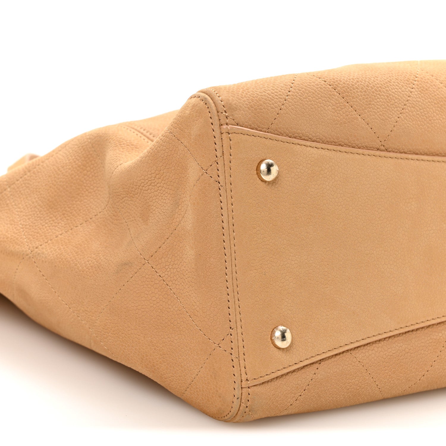 Chanel Grained Nubuck Calfskin Quilted Maxi Shopping Bag Beige 9 of 10