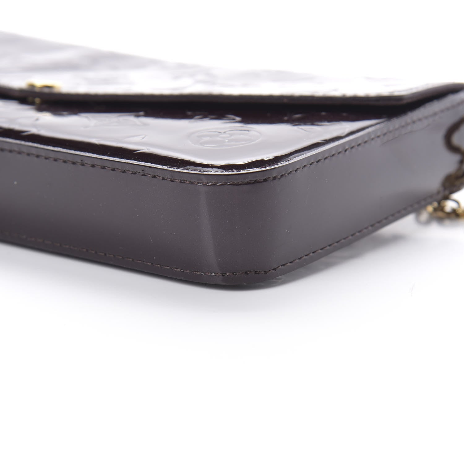 Louis Vuitton Vernis Pochette Felicie Chain Wallet Amarante 12 of 13