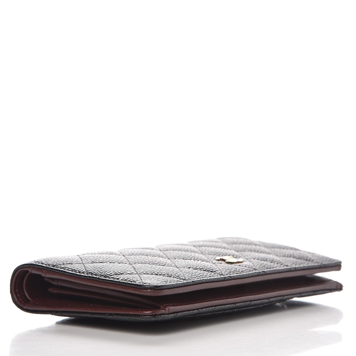 Caviar Quilted Yen Wallet Black