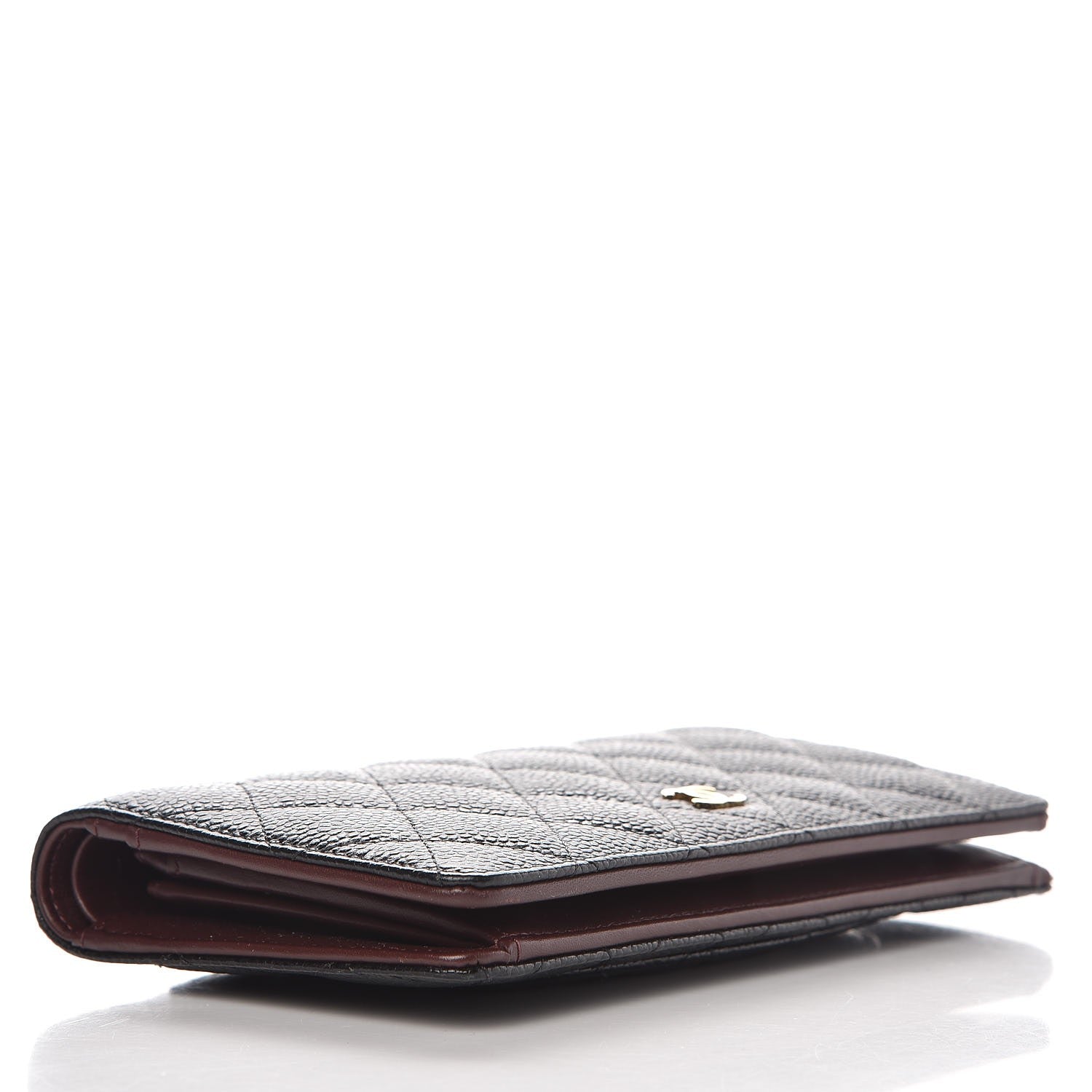 Chanel Caviar Quilted Yen Wallet Black 4 of 9