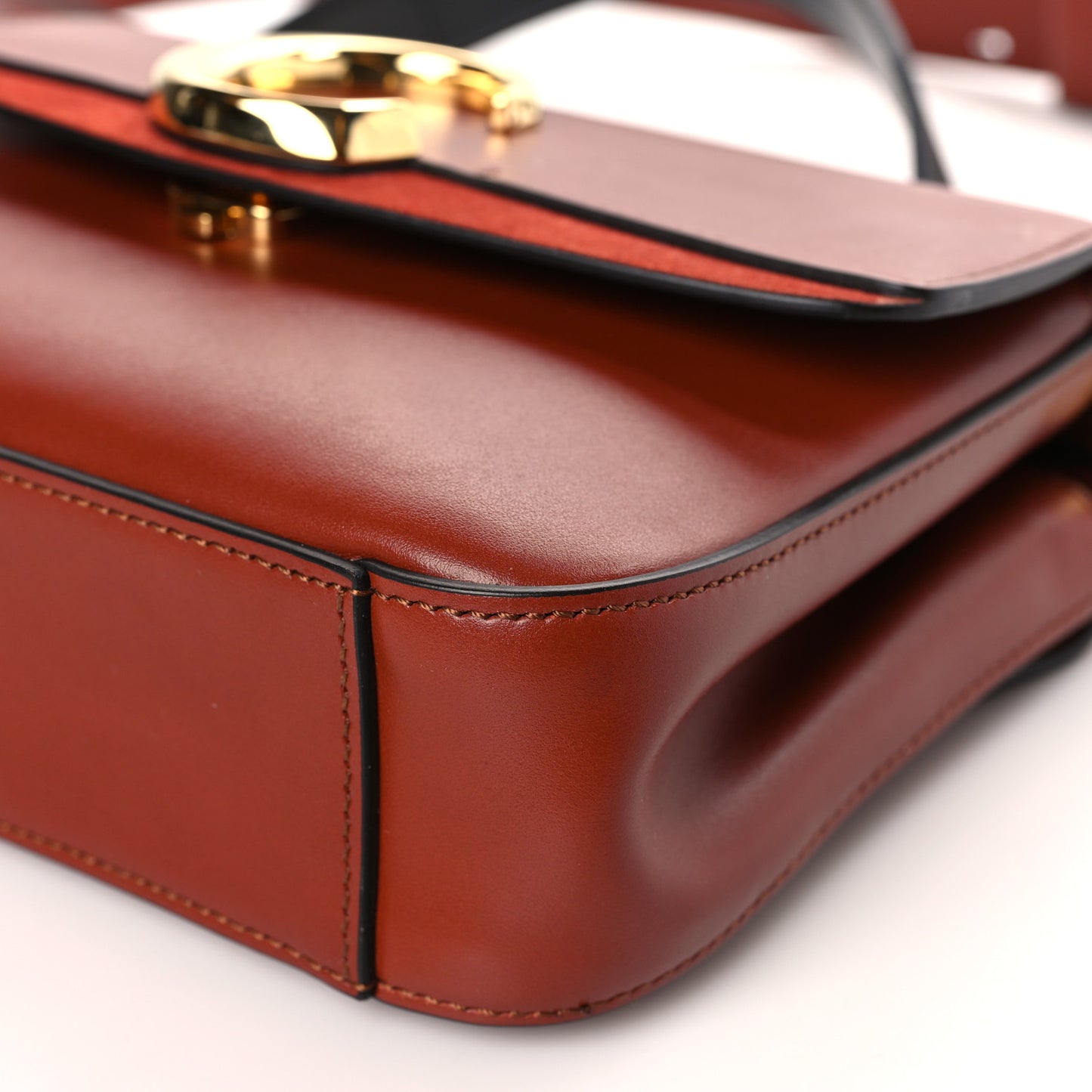 Calfskin Small C Double Carry Sepia Brown