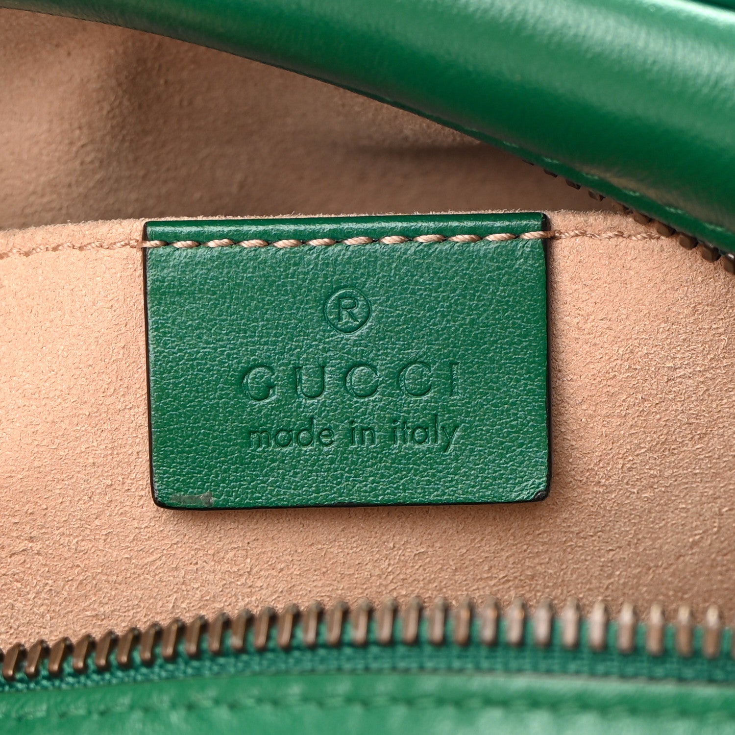 Gucci Calfskin Matelasse Small GG Marmont Chain Shoulder Bag Emerald Green 6 of 14