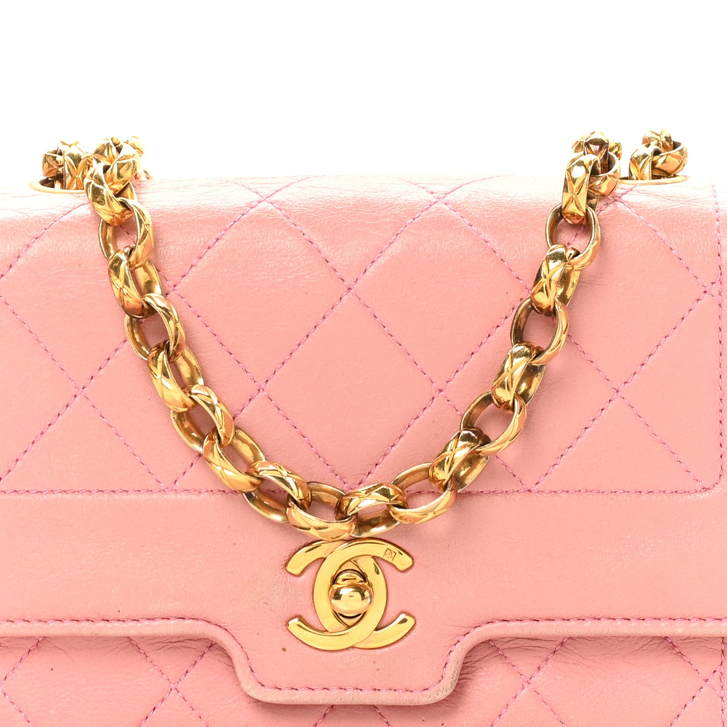Chanel Lambskin Quilted Mini Bijoux Diana Flap Pink 8 of 13