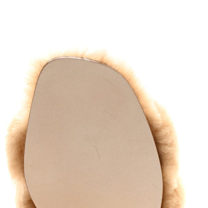 Hermes Woolskin Oran Sandals 38.5 Beige Argile 9 of 10