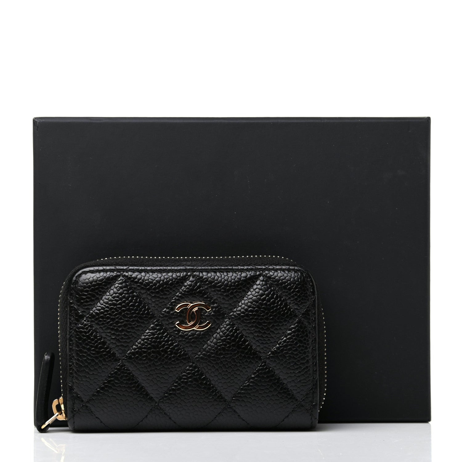 Chanel Caviar Quilted Zip Coin Purse Black 8 of 8