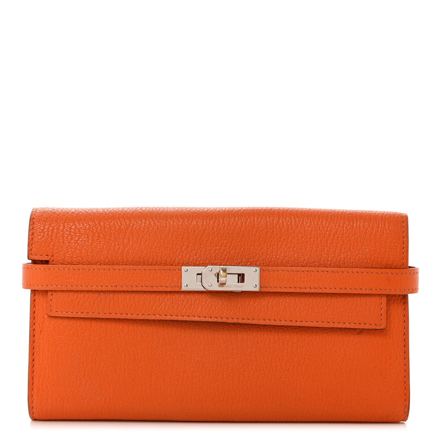 Chevre Mysore Kelly Longue Wallet Orange