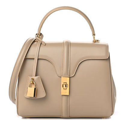 Celine Satinated Calfskin Small 16 Top Handle Bag Beige 1 of 12