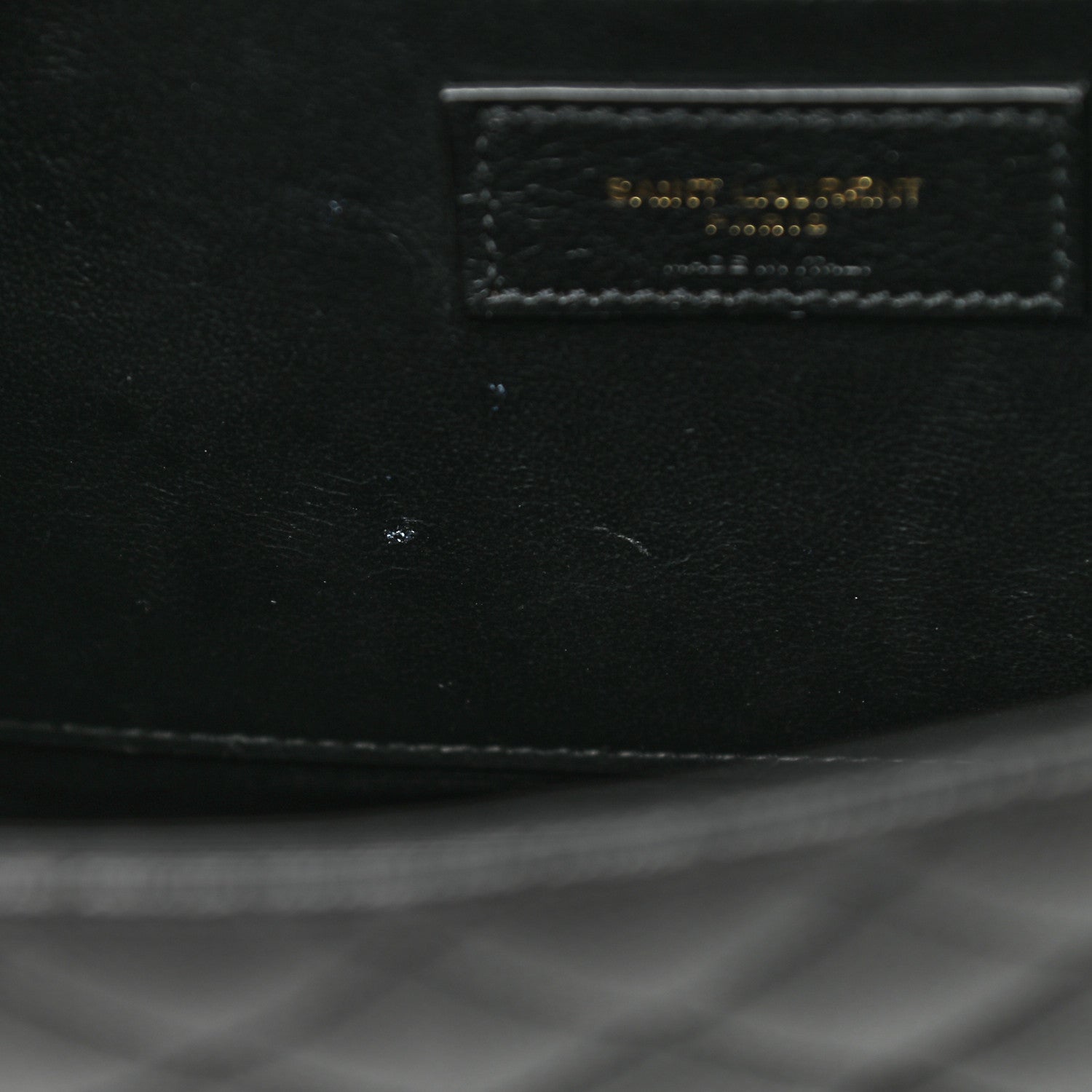 Saint Laurent Grain De Poudre Textured Mixed Matelasse Triquilt Medium Monogram Satchel Black 12 of 12