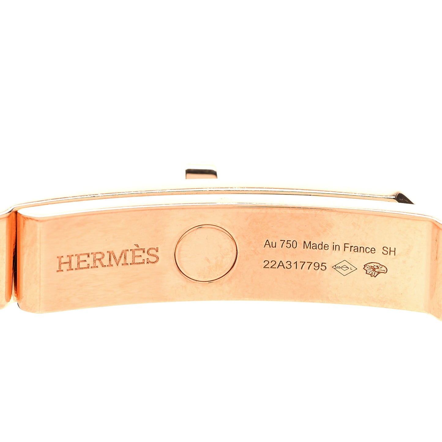 18K Rose Gold Diamond PM Kelly Gourmette Bracelet SH