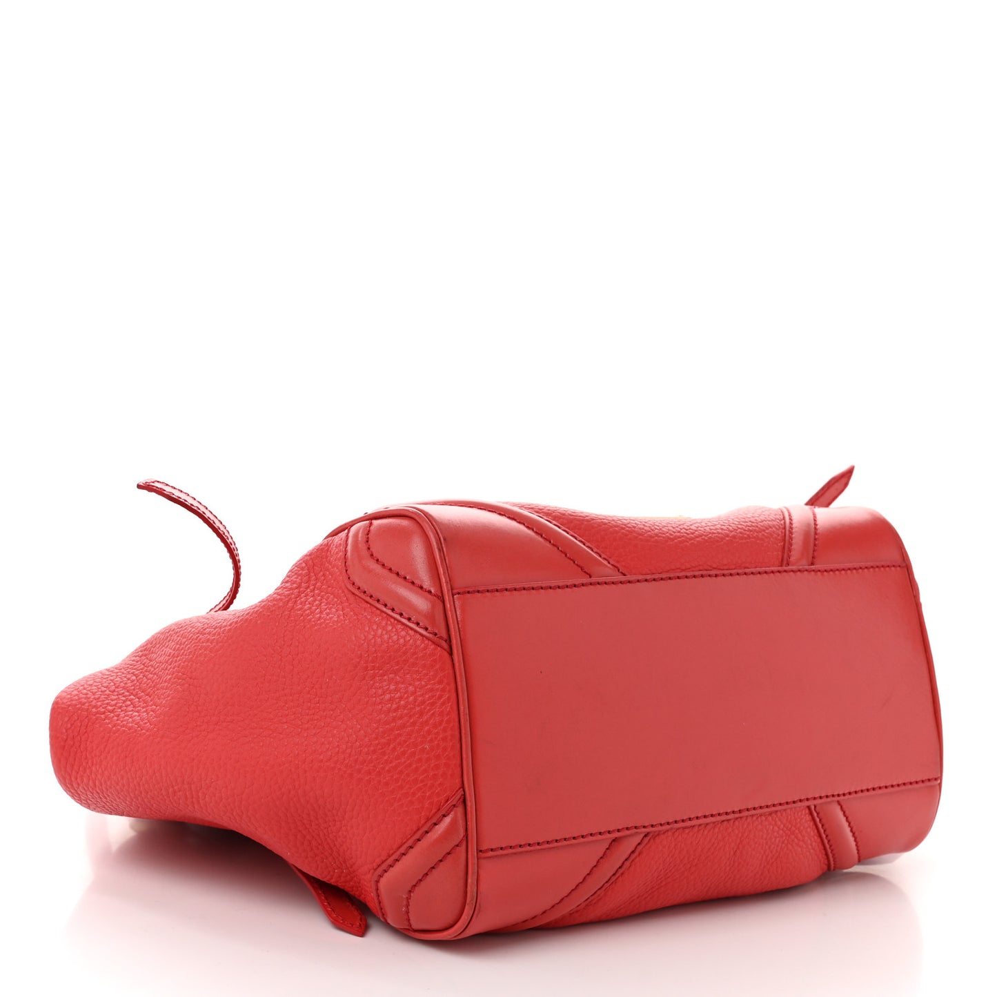 Grainy Calfskin Small Canterbury Tote Red