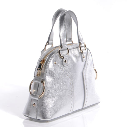 Saint Laurent Leather Small Muse Metallic Silver 3 of 7