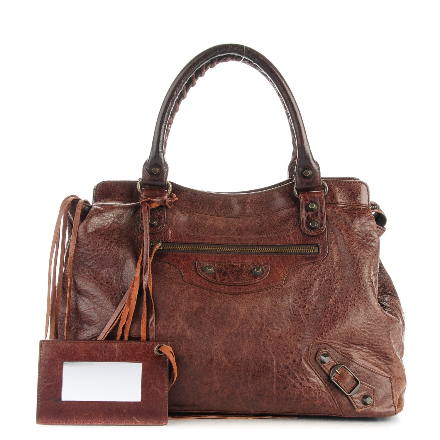 Balenciaga Chevre Classic Hardware Step Bag Mogano 1 of 10