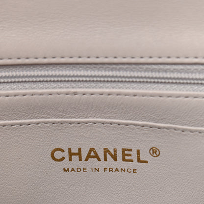 Chanel Lambskin Quilted Mini Top Handle Rectangular Flap Grey 6 of 11