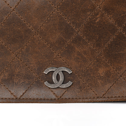 Chanel Nubuck Stitched Highlander Messenger Brown 16 of 17