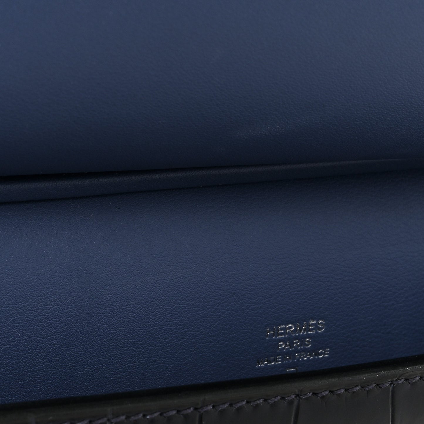 Evercolor Matte Alligator Multiplis Clutch Bleu Brighton Bleu Marine