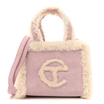 Telfar X UGG Suede Shearling Small Shopping Bag Pink 1 of 10