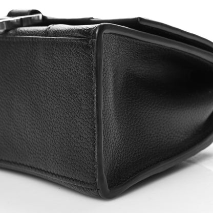 Balenciaga Grained Calfskin Hourglass Top Handle Bag XS Black 9 of 11